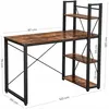 A desk with shelves, showing dimensions. Podgląd zdjęcia produktu