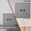 AREBOS Aktenschrank, Stahl, Grau, 90 x 90 x 40 cm, Produktbild-Vorschau 4