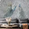 Vlies Fototapete - Peacocks Dancing - Second Variant 100x70 Produktbild-Vorschau 2