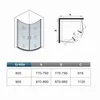 90X90X195cm Doppelseitig NANO Glas Viertelkreis Runddusche Produktbild-Vorschau 2