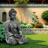 INtrenDU Buddha Gartenfigur Sitzend 38 cm | Wetterfeste Produktbild-Vorschau 4