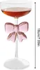 Verre à Champagne Rose Bow Fashion Clear Tall Wine Glass Voir les images du produit 2