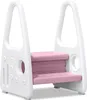 A product shot of a child's step stool. Voir les images du produit