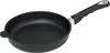 A black frying pan with a black handle is shown against a white background. Náhľad obrázku produktu