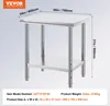 Stół roboczy ze stali nierdzewnej 760 x 600 x 70 mm Do Podgląd zdjęcia produktu 7