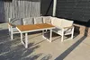 Gartenlounge Cube Essgruppe Weiß Ecksofa verstellbar Produktbild-Vorschau 4