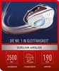 A marketing image for a Tefal iron, showcasing its features and benefits. Produktbild-Vorschau