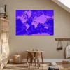 MuchoWow® Poster Weltkarte - Stabil - Violett 120x80 cm - Produktbild-Vorschau 6
