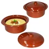 2er Set Ton-Topf + Deckel 1,6L Mediterran Cocotte Kochtopf Produktbild-Vorschau 1