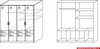 Kleiderschrank - Weiß matt - Weiß Hochglanz - 181 x 197 cm Produktbild-Vorschau 6