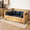 Hundebett aus Massivholz 90x57x45 cm – Braun, Natur oder Produktbild-Vorschau 7