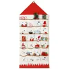 A hanging fabric advent calendar with 24 numbered pockets, decorated with Christmas ornaments. Produktbild-Vorschau