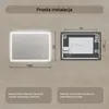 Prostokątne lustro łazienkowe z oświetleniem LED 100x70 cm, Podgląd zdjęcia produktu 8