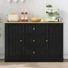 okwish sideboard kuchyňská skříň se 3 zásuvkami a 2 dveřmi Náhled obrázku produktu 3