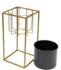 DanDiBo Blumenhocker mit Topf Metall Gold Schwarz Eckig S Produktbild-Vorschau 4