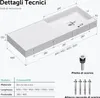 doporro Lavabo Bagno Sospeso 120 cm Rettangolare in Resina Anteprima dell’immagine prodotto 7