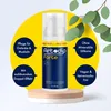 A bottle of Artodip Forte gel is displayed on a wooden podium against a yellow circular background with green leaves in the upper right corner. Informational bubbles are placed around the product. Produktbild-Vorschau