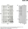 Merax Vitrine Hochschrank mit 6 Türen, Glasvitrine mit Produktbild-Vorschau 10