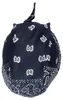 Bandana Mütze zum Binden Paisley Muster blau-navyblau weiß Produktbild-Vorschau 2