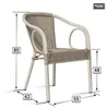4er-Set ARGOS | Bistro Rattanstuhl | Grau | Rattan | Produktbild-Vorschau 10