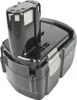 A black and gray battery pack for a power tool, shown from a slightly elevated angle against a white background. Podgląd zdjęcia produktu
