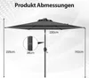 COSTWAY Sonnenschirm 230cm Gartenschirm mit Produktbild-Vorschau 3