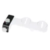 A white bidet attachment with chrome knobs and a black accent piece, shown against a white background. Produktbild-Vorschau