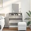 A bedroom scene with a vanity table and mirror. Podgląd zdjęcia produktu