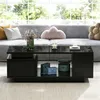 Merax hoogglanzende LED-salontafel met lade en 4 zijvakken, Productafbeelding-voorbeeld 11