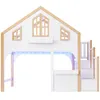 Flieks Etagenbett 90x200cm mit Led, Kinderbett Hausbett mit Produktbild-Vorschau 8