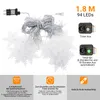 94 LED Flocon de neige Rideau lumineux étanche Noël Jardin Voir les images du produit 5