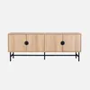 sweeek - TV-Möbel mit geriffeltem Holzdekor 160 cm - Produktbild-Vorschau 3
