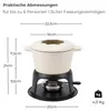 osoltus Fondue Käsefondue Gusseisen 16cm Creme Emaille Produktbild-Vorschau 3