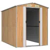 vidaXL Capanno per attrezzi Marrone chiaro 192x274x223 cm Anteprima dell’immagine prodotto 3
