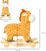 2-IN-1 Schaukeltier Giraffen mit Sound Effekt, Räder , Produktbild-Vorschau 3