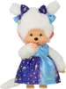 Bambola Monchhichi da 20 cm con vestito a stelle e strisce Anteprima dell’immagine prodotto 1