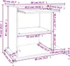 A diagram showing the dimensions of a desk. Náhled obrázku produktu