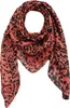 Baumwolltuch - Leopard 1 rot - silber - quadratisches Tuch Produktbild-Vorschau 1