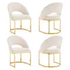 Flieks Essstoelen, set van 4, met goudkleurige, Productafbeelding-voorbeeld 8