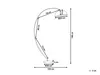 BELIANI Stehlampe Silber Metall 188 cm verchromt runder Produktbild-Vorschau 3