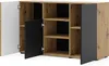 Cassettiera AURIS 3D 135 cm Mobile a 3 ante Rovere Anteprima dell’immagine prodotto 3