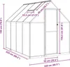 vidaXL Szklarnia z ramą fundamentową zielona 224x169x195 cm Podgląd zdjęcia produktu 8
