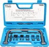 A blue plastic case containing a valve spring compressor tool set. Anteprima dell’immagine prodotto