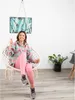 Hängesessel Makramee Hängestuhl Boho 80x60 cm Ecru – Produktbild-Vorschau 9