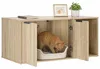 vidaXL Litière pour chat, meuble, finition chêne Sonoma, Voir les images du produit 3