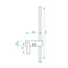 A technical drawing with dimensions of a wall lamp. Produktbild-Vorschau