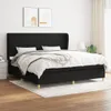 vidaXL Boxspringbett mit Matratze Schwarz 200x200 cm Stoff Produktbild-Vorschau 9