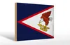 Holzschild Flagge 30x20cm Flag of American Samoa Vintage Produktbild-Vorschau 1