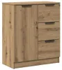 vidaXL Credenza Artisan in rovere 60x30x70 cm Materiale a Anteprima dell’immagine prodotto 2