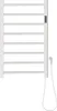 A white electric towel warmer with multiple bars and a power cord. Produktbild-Vorschau
